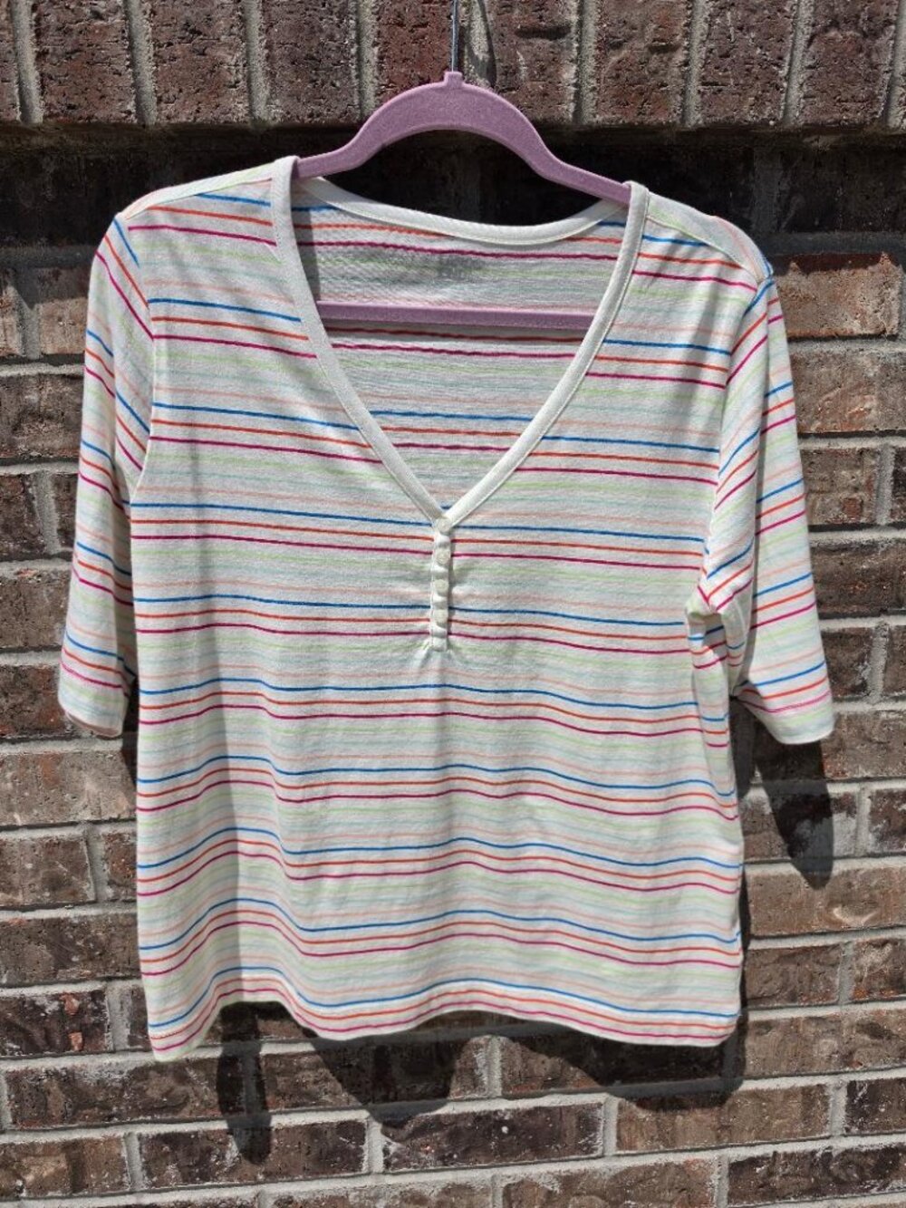 Lands' End Striped T Shirt Size M